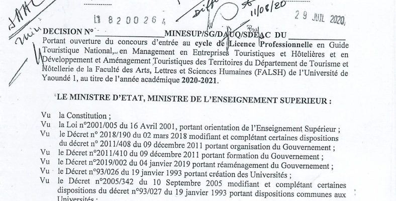 Licence Pro Département Tourisme et Hôtellerie