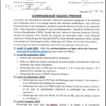 Communique Vancance Academique 2025