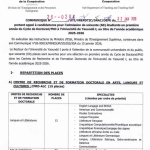 Les candidatures au cycle Doctorat sont ouvertes à Yaoundé 1.
