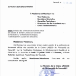 Cérémonie de lancement officiel des activités de la Chaire UNESCO de l&rsquo;Université de Yaoundé I sur la Modélisation Écologique, le Développement Durable et la Géoscience.