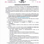 PROCEDURE DE PREINSCRIPTION