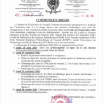 COMMUNIQUE RELATIF AUX VACANCES ACADÉMIQUES 2026
